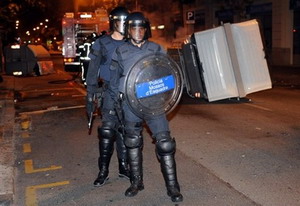 Барселонская полиция при исполнении