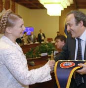 Тимошенко обещала Платини